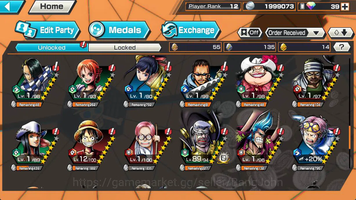 One Piece Bounty Rush Accounts global, 3 ex, 2 max | bp kuzan, luffy gear 4, film image 7