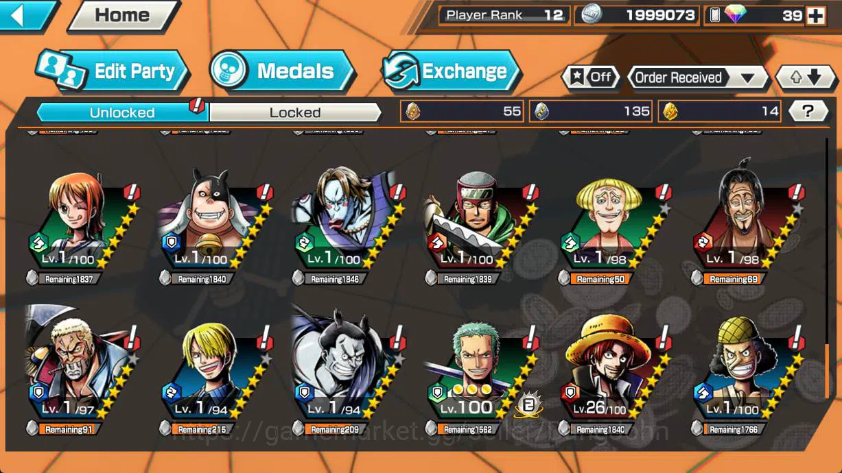 One Piece Bounty Rush Accounts global, 3 ex, 2 max | bp kuzan, luffy gear 4, film image 8