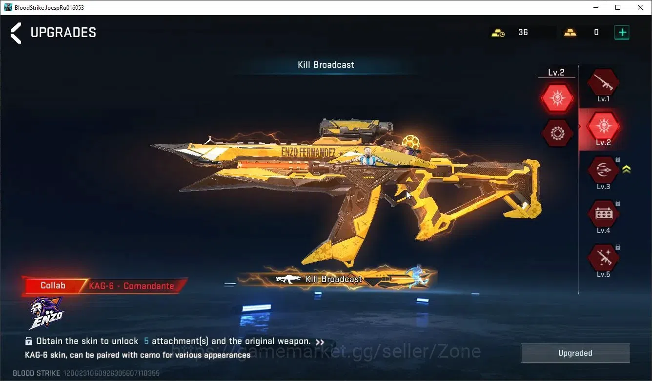 Blood Strike Accounts Starter ASIA|Starter Acc| KAG-6 Collab|2 ULTRA|2 LEGENDARY Guns|2 LEGENDARY Items|LogNetEase(BS546Z) 6