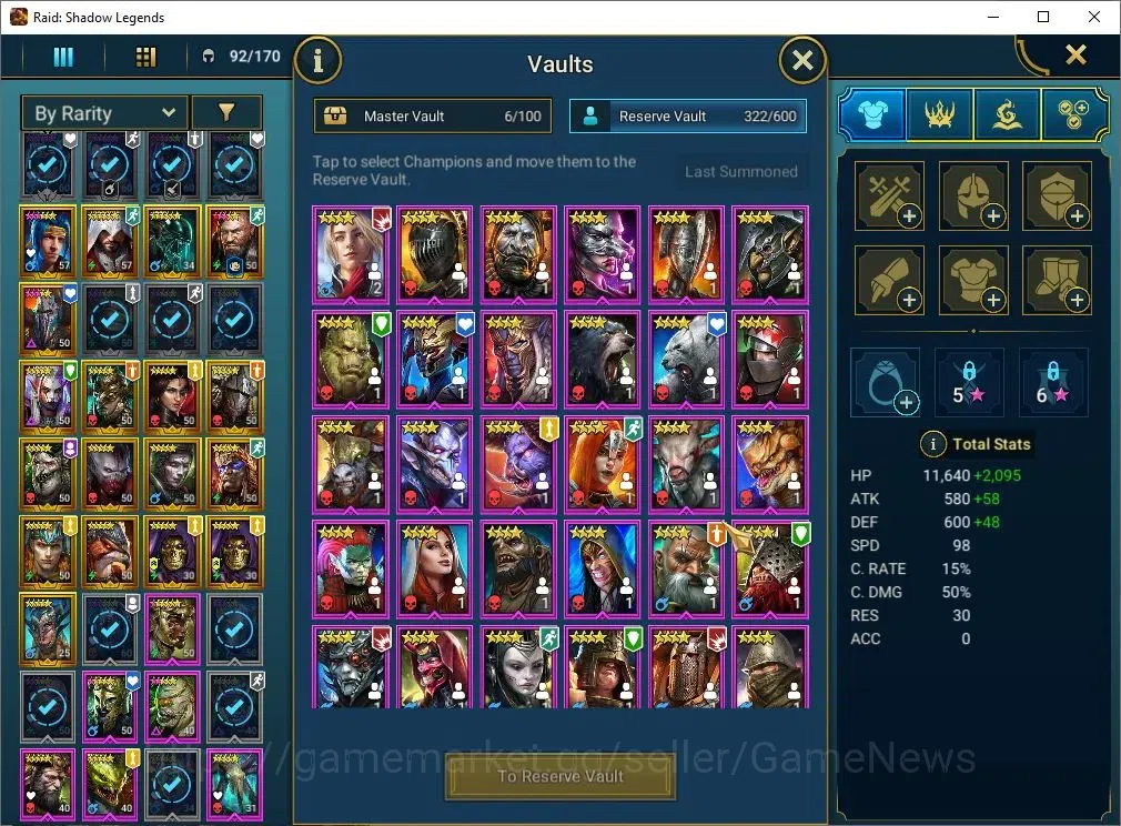 Raid: Shadow Legends Accounts Lv46 1M Power|1 Mythic[Nais]+24 Legend(Minaya,Alic image 13