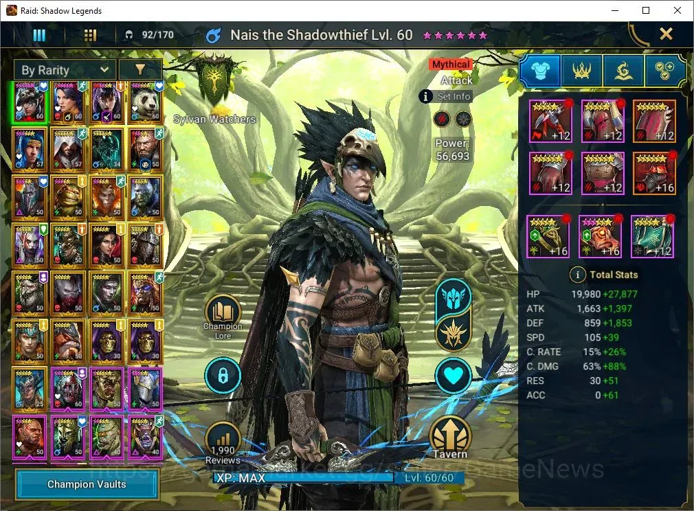 Raid: Shadow Legends Accounts Lv46 1M Power|1 Mythic[Nais]+24 Legend(Minaya,Alic image 3