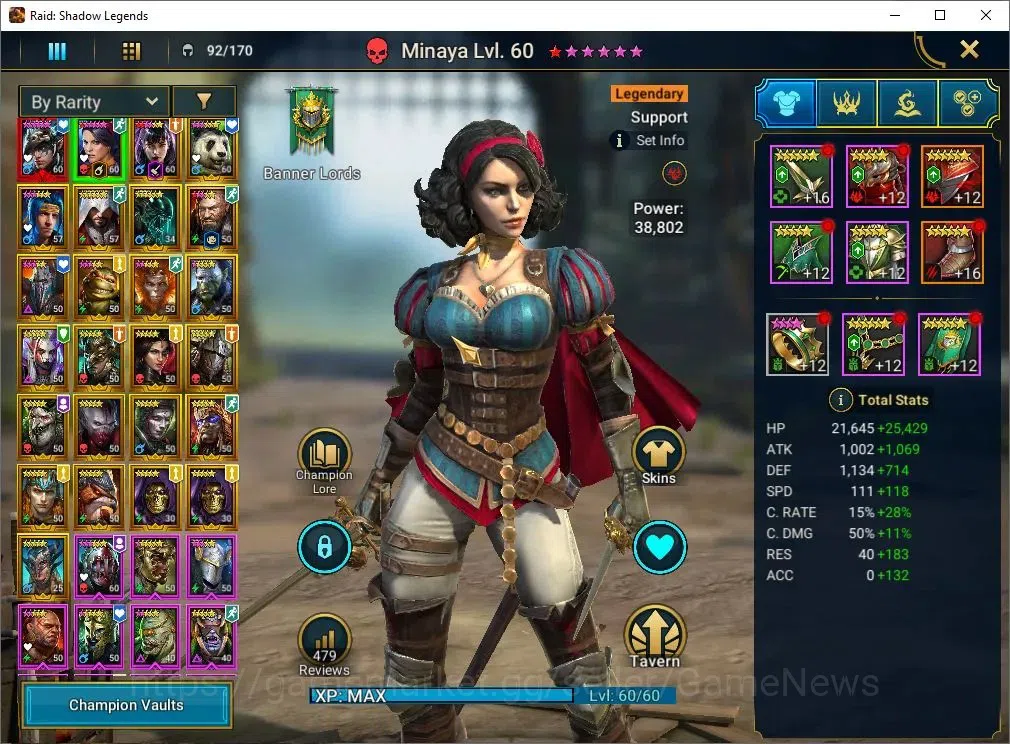 Raid: Shadow Legends Accounts Lv46 1M Power|1 Mythic[Nais]+24 Legend(Minaya,Alic image 4