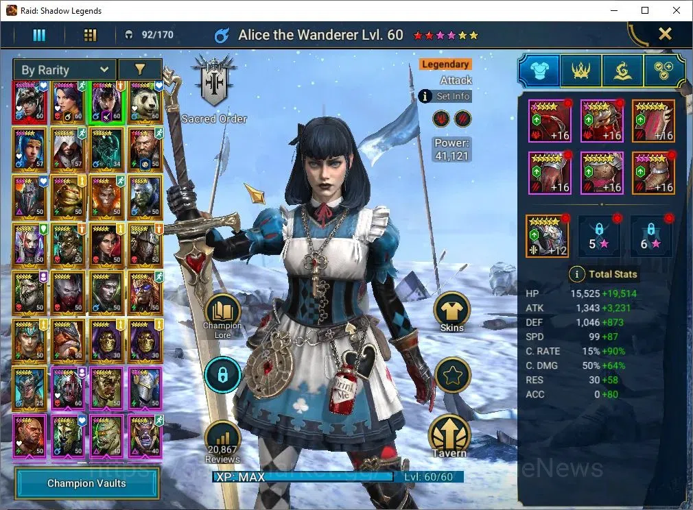 Raid: Shadow Legends Accounts Lv46 1M Power|1 Mythic[Nais]+24 Legend(Minaya,Alic image 5