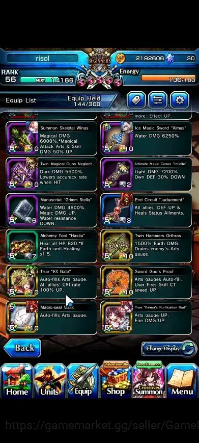 Grand Summoners Accounts Global|Rank 56|2 Ascend+1 TW|Reimu Harukei+TW,Seli image 10