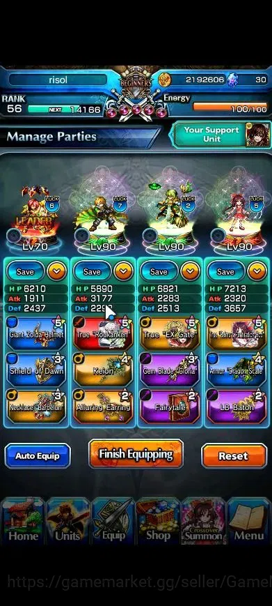 Grand Summoners Accounts Global|Rank 56|2 Ascend+1 TW|Reimu Harukei+TW,Seli image 3