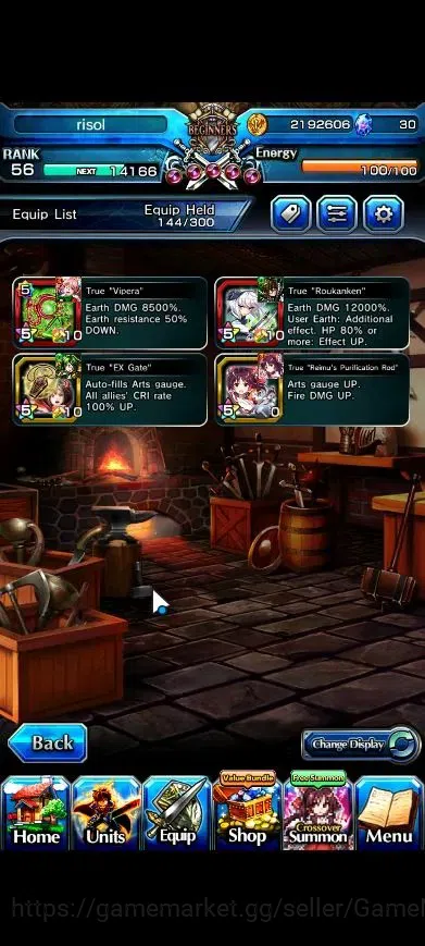 Grand Summoners Accounts Global|Rank 56|2 Ascend+1 TW|Reimu Harukei+TW,Seli image 5