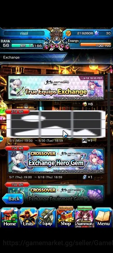 Grand Summoners Accounts Global|Rank 56|2 Ascend+1 TW|Reimu Harukei+TW,Seli image 7