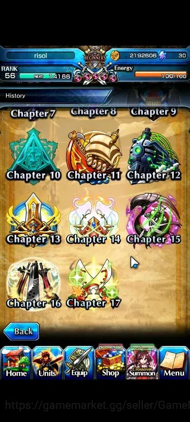 Grand Summoners Accounts Global|Rank 56|2 Ascend+1 TW|Reimu Harukei+TW,Seli image 8