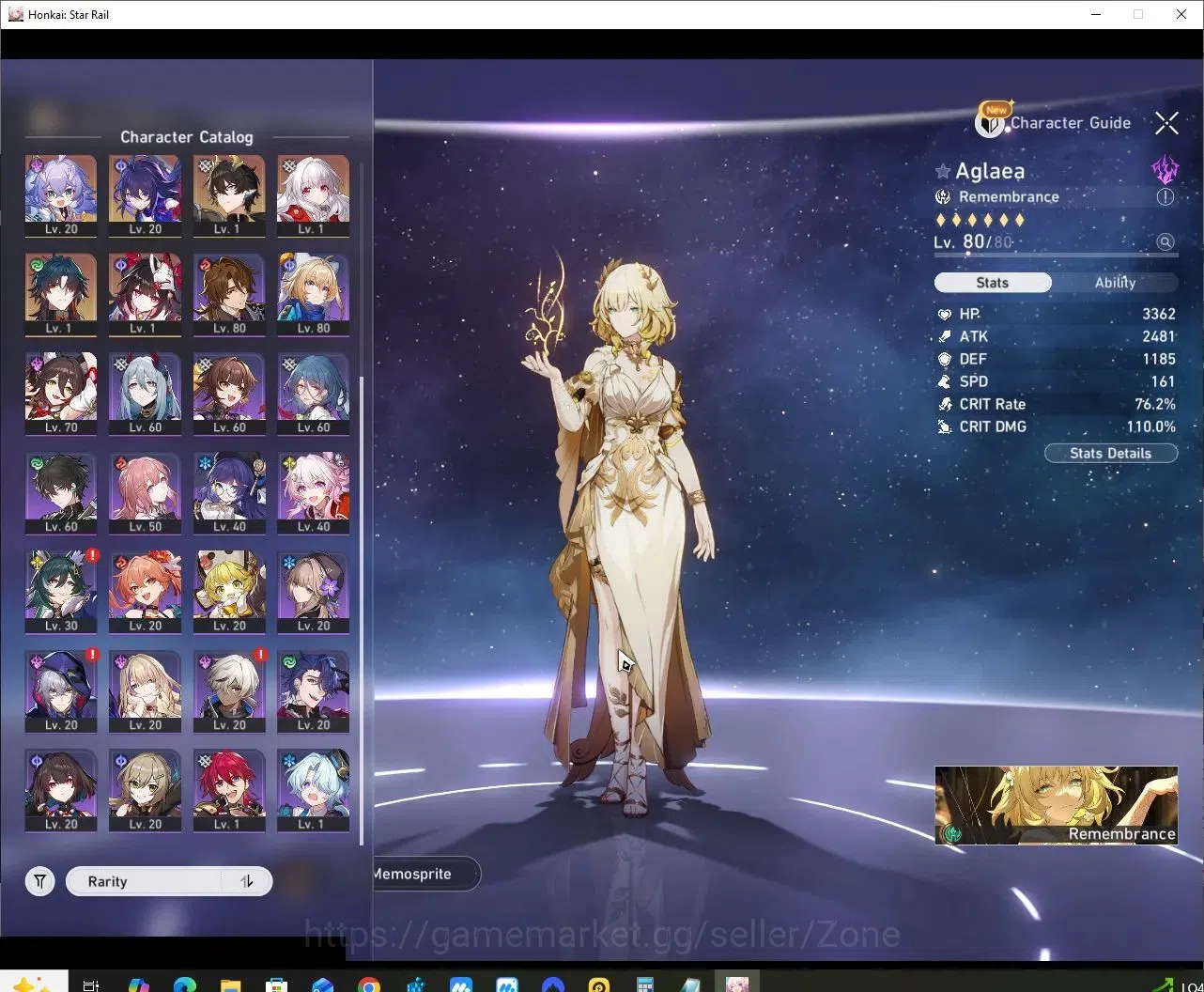Honkai Star Rail Accounts EU server |TL70|10 Limited|E1 Char|Aglaea+Sign|Tri image 3