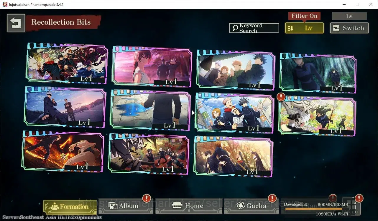 Jujutsu Kaisen: Phantom Parade Accounts SEA |PR 1|4,6K Cube|7 SSR 1 Limited|Within Infinit image 3