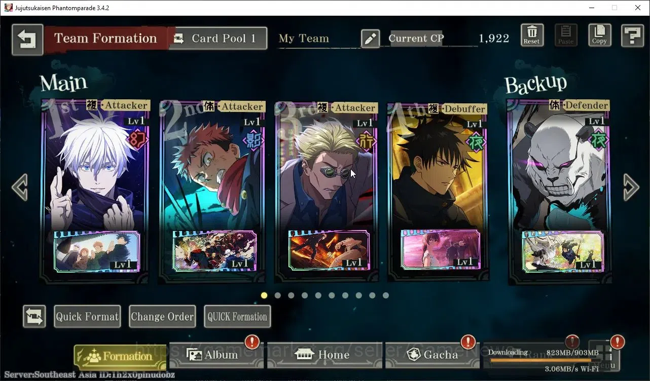 Jujutsu Kaisen: Phantom Parade Accounts SEA |PR 1|4,6K Cube|7 SSR 1 Limited|Within Infinit image 4