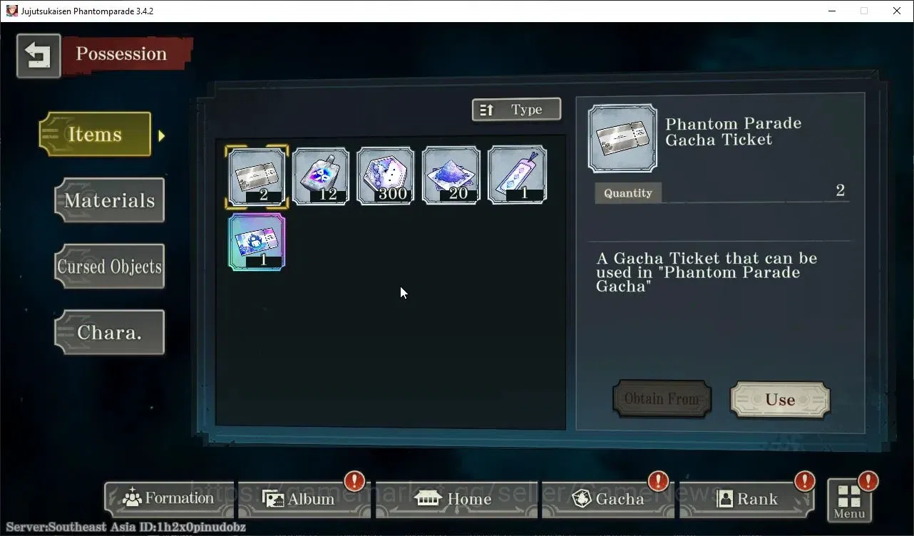 Jujutsu Kaisen: Phantom Parade Accounts SEA |PR 1|4,6K Cube|7 SSR 1 Limited|Within Infinit image 6
