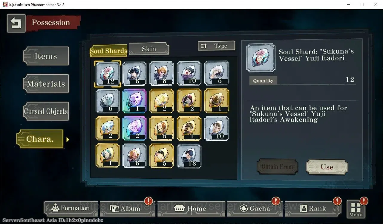Jujutsu Kaisen: Phantom Parade Accounts SEA |PR 1|4,6K Cube|7 SSR 1 Limited|Within Infinit image 9