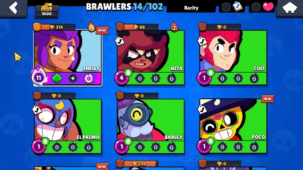Brawl Stars Accounts 1000 Trophy|4,2K Bling|14 Brawlers 3 Max Lvl [Shel image 8