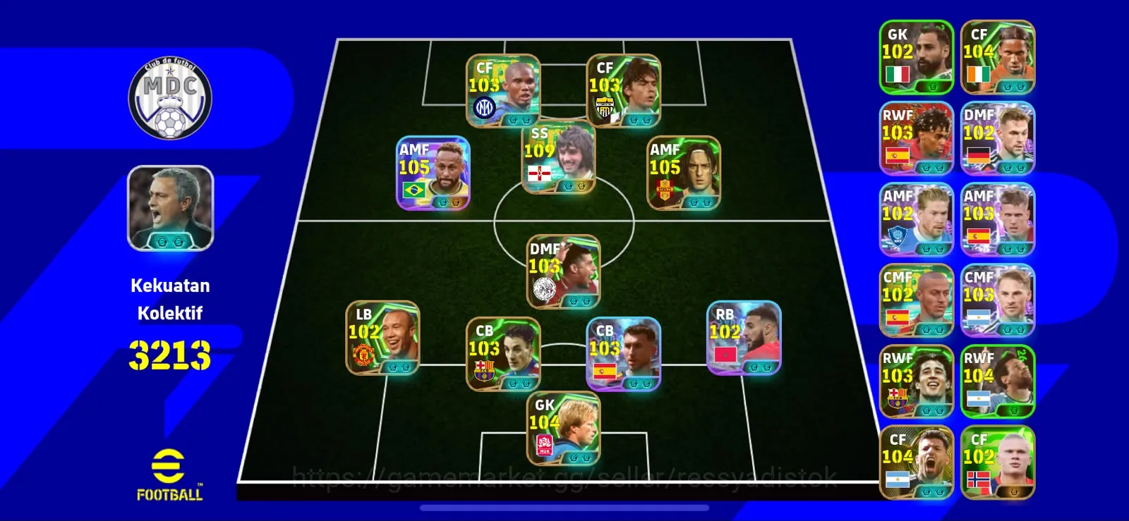 eFootball Accounts Legends & Iconic Players 5 MANAGER BOOSTER | COLECTIVE 3213+,NEW GOERGE BEST x NEYMAR JR WCP2026 x TOTTI 1