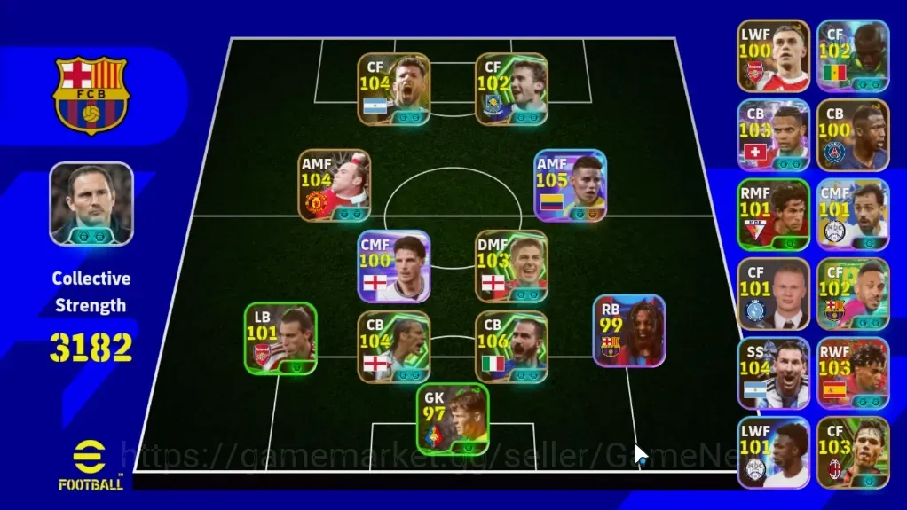 eFootball Accounts Legends & Iconic Players Android|Power 3182|8 Epic Leonardo Bonucci,Marco van Basten,Wayne Rooney,Sergio 1