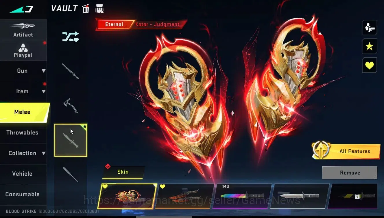 Blood Strike Accounts ASIA|Eternal [Melee Katar-Judgment,DEagle-Scorpius image 10