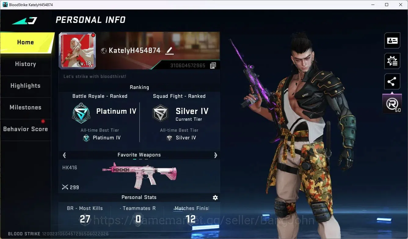 Blood Strike Accounts ASIA | TR JACK | Legendary KAG-6, Uzi | 1 Epic Gun image 2