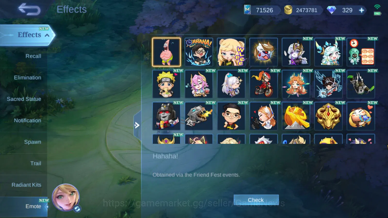 Mobile Legends: Bang Bang Accounts Hero 131|Skin 610|Legend Alu,Franco|Akai Panda,Iri image 19