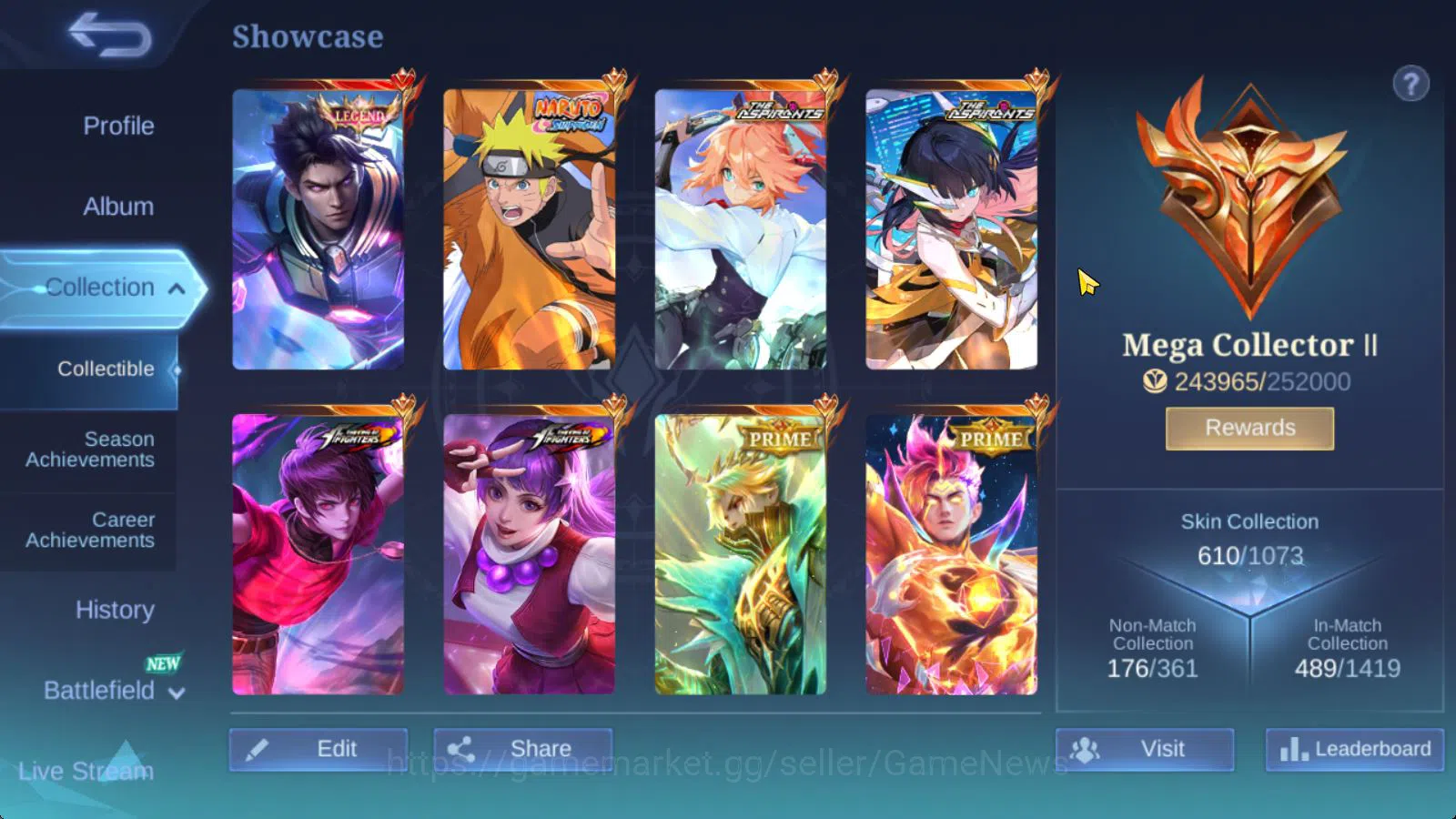 Mobile Legends: Bang Bang Accounts Hero 131|Skin 610|Legend Alu,Franco|Akai Panda,Iri image 2