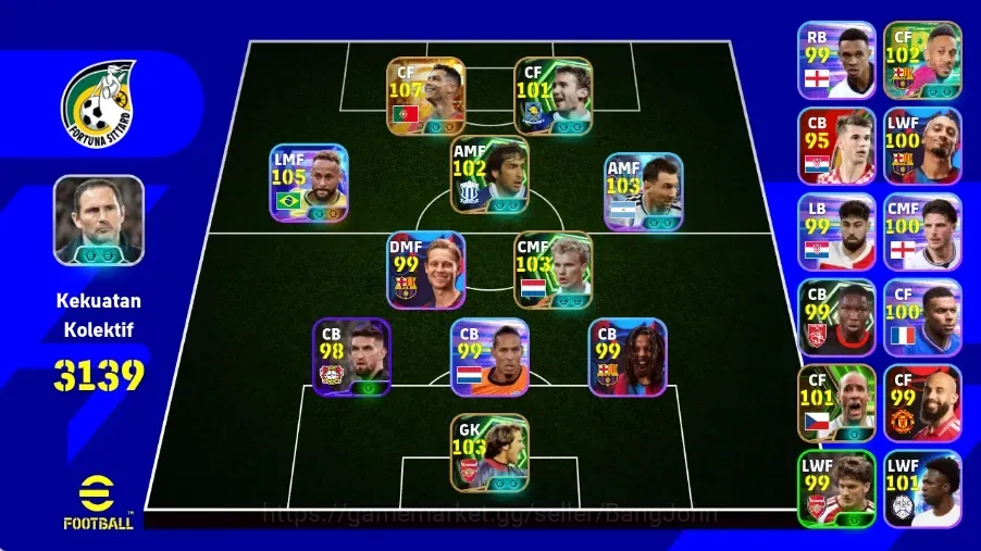 eFootball Accounts Legends & Iconic Players Android|PW 3139|Cristiano Ronaldo BigT,Neymar Jr ShowT,Dennis Bergkamp 1