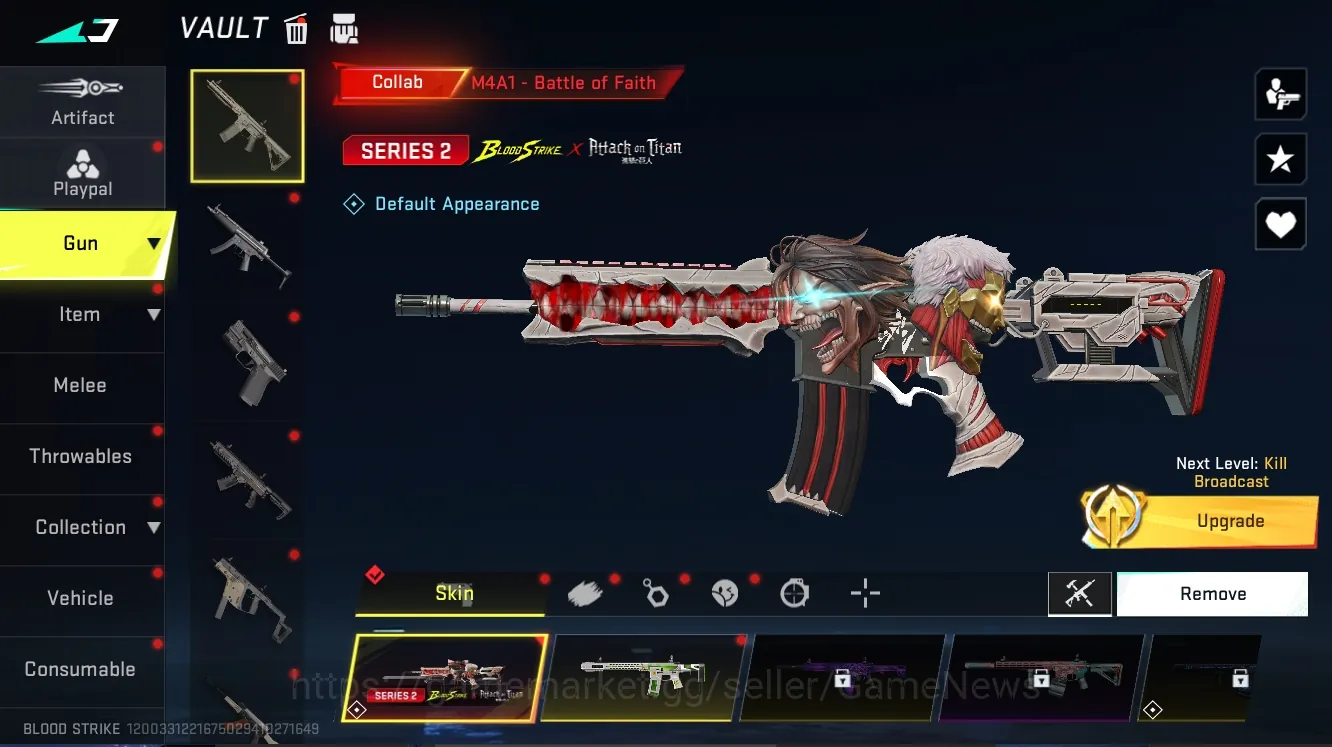 Blood Strike Accounts Starter Asia|Collab AOT M4A1 Battle of faith,Bleach M82 Zangetsu|6 Ultra[Spike 1