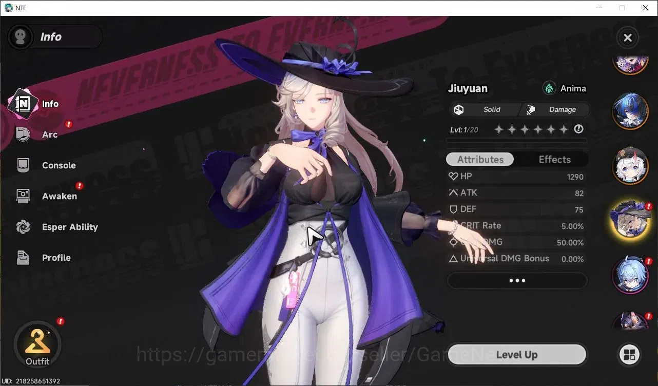 Neverness to Everness Accounts Global EU |HL 3| 5 SSR Jiuyuan A1, Sakiri, Daffodi image 2