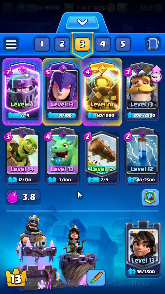 Clash Royale Accounts Lv 38|Trophy 8151|KTL 13|Limited Skin|Card 121| 2  image 3