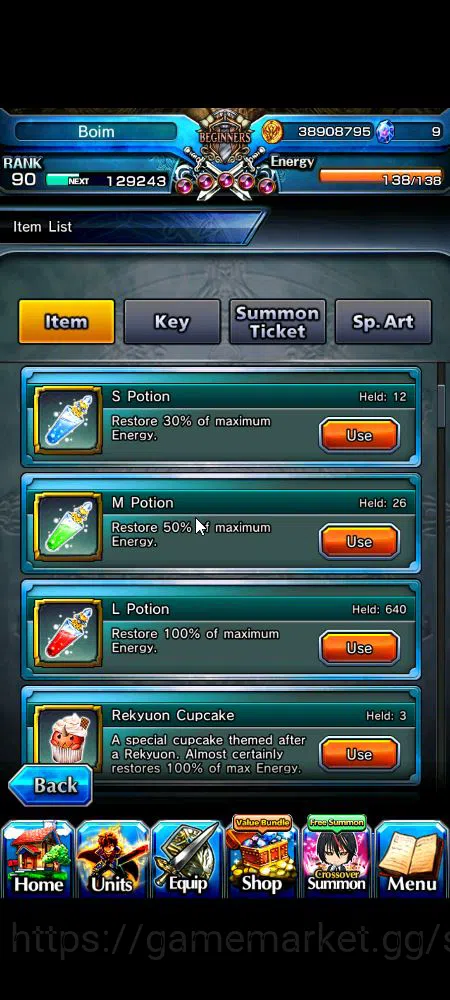 Grand Summoners Accounts Global|Rank 90|23 Ascend+20 TW|[Emiyu,Touma,DL Rim image 20