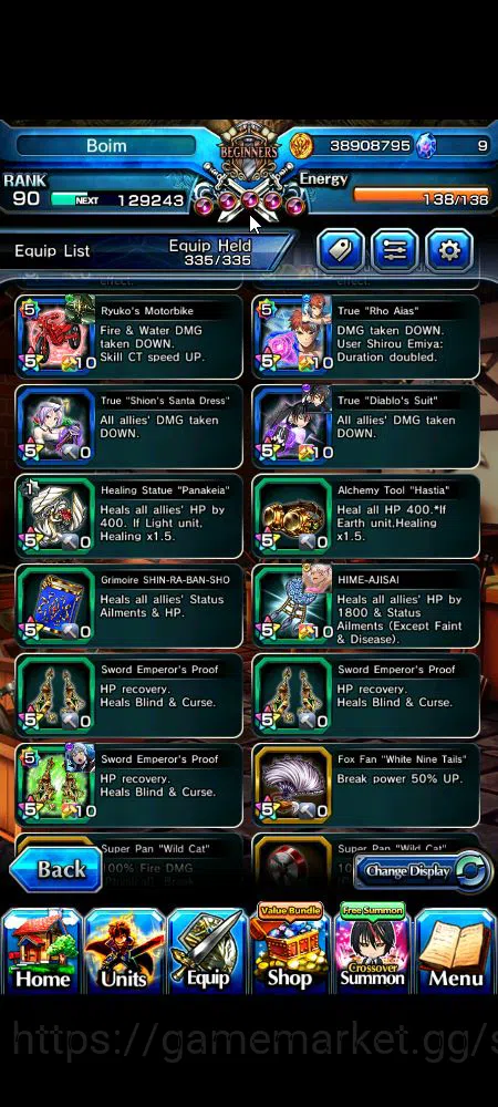 Grand Summoners Accounts Global|Rank 90|23 Ascend+20 TW|[Emiyu,Touma,DL Rim image 4