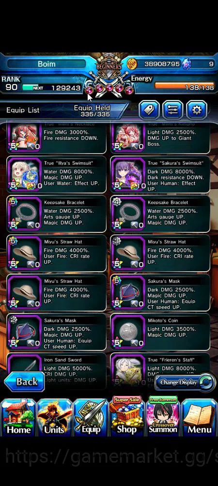 Grand Summoners Accounts Global|Rank 90|23 Ascend+20 TW|[Emiyu,Touma,DL Rim image 7