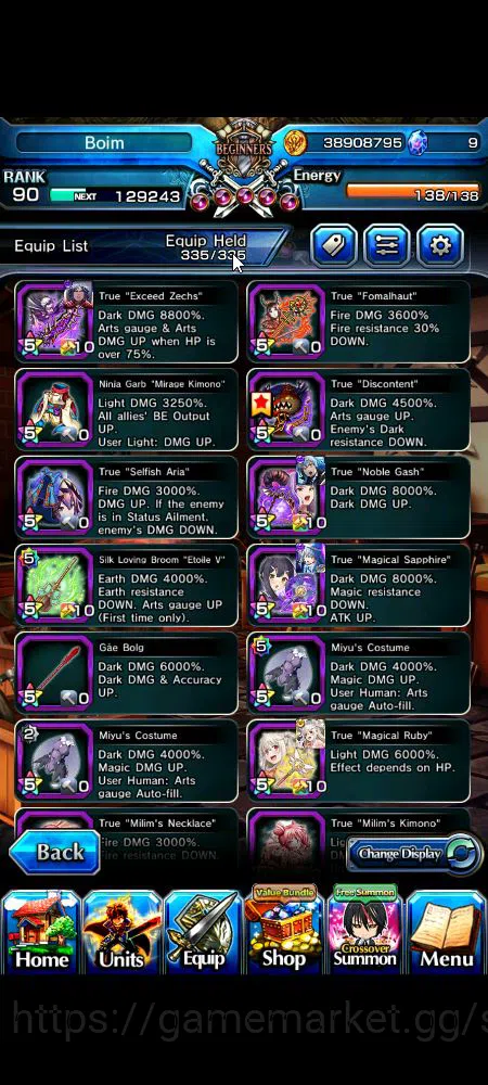 Grand Summoners Accounts Global|Rank 90|23 Ascend+20 TW|[Emiyu,Touma,DL Rim image 8