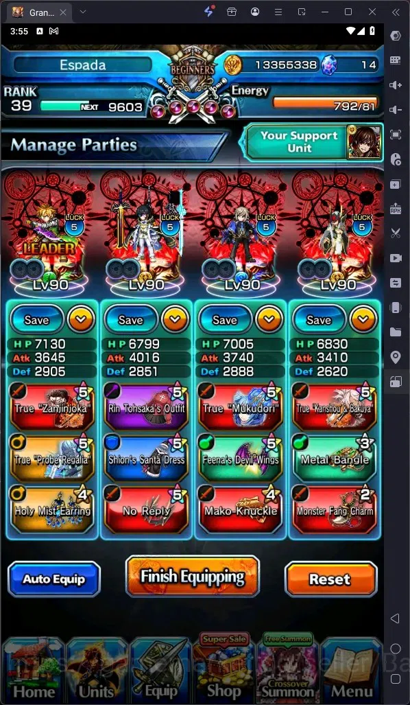 Grand Summoners Accounts Global | Rank 39 | Summer Miyu, ChloeTW, War Hero image 4