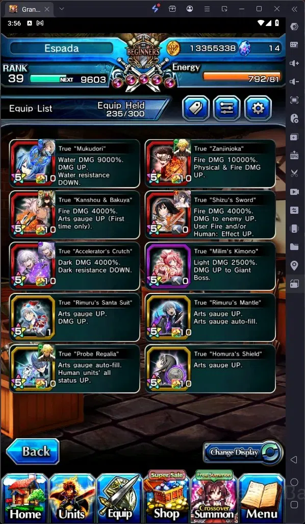 Grand Summoners Accounts Global | Rank 39 | Summer Miyu, ChloeTW, War Hero image 6