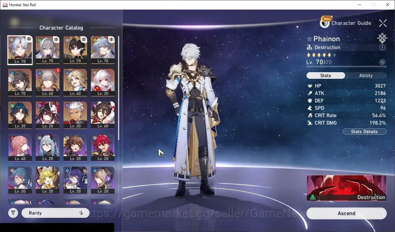 Honkai Star Rail Accounts Others ASIA|TL 58|1 GC|7 Limited|Phainon,Sunday,DH Terrae,Ruan Mei E1,Blade,Sparkle,Archer 1