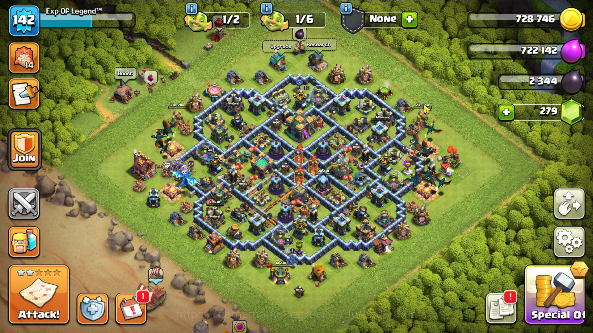 Clash of Clans Starter TH 14 - BH 8|LV 142|HH 8|BK 65,AQ 71,GW 40,MP 44,R image 1