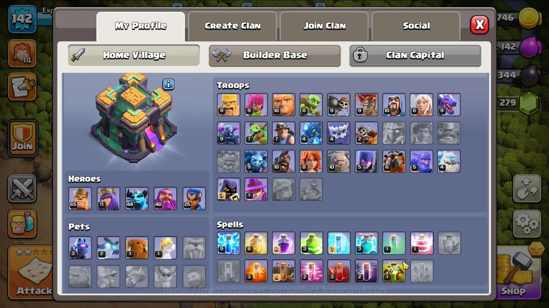 Clash of Clans Accounts Starter TH 14 - BH 8|LV 142|HH 8|BK 65,AQ 71,GW 40,MP 44,RC 25|CN ON|Protect OFF|TAKE MAIL(COC1885) 5