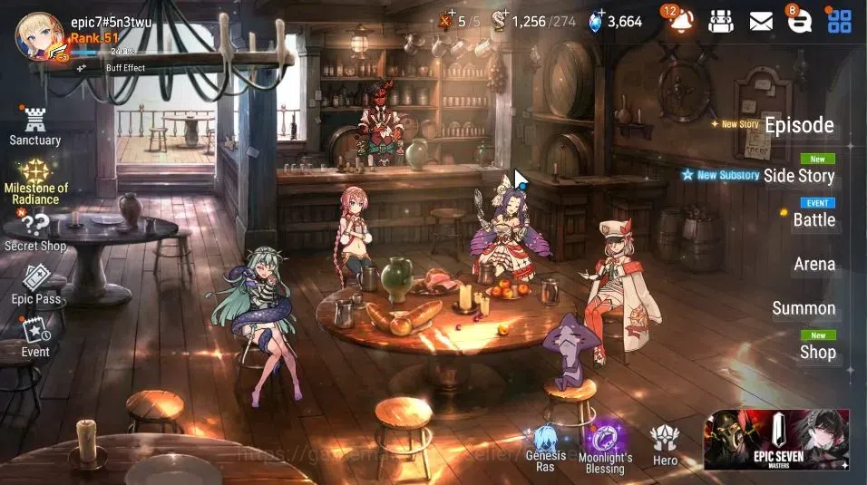 Epic Seven Accounts GLOBAL Unverif|NewEra|7 ML[BArunka,LW Peira,WOTM T image 1