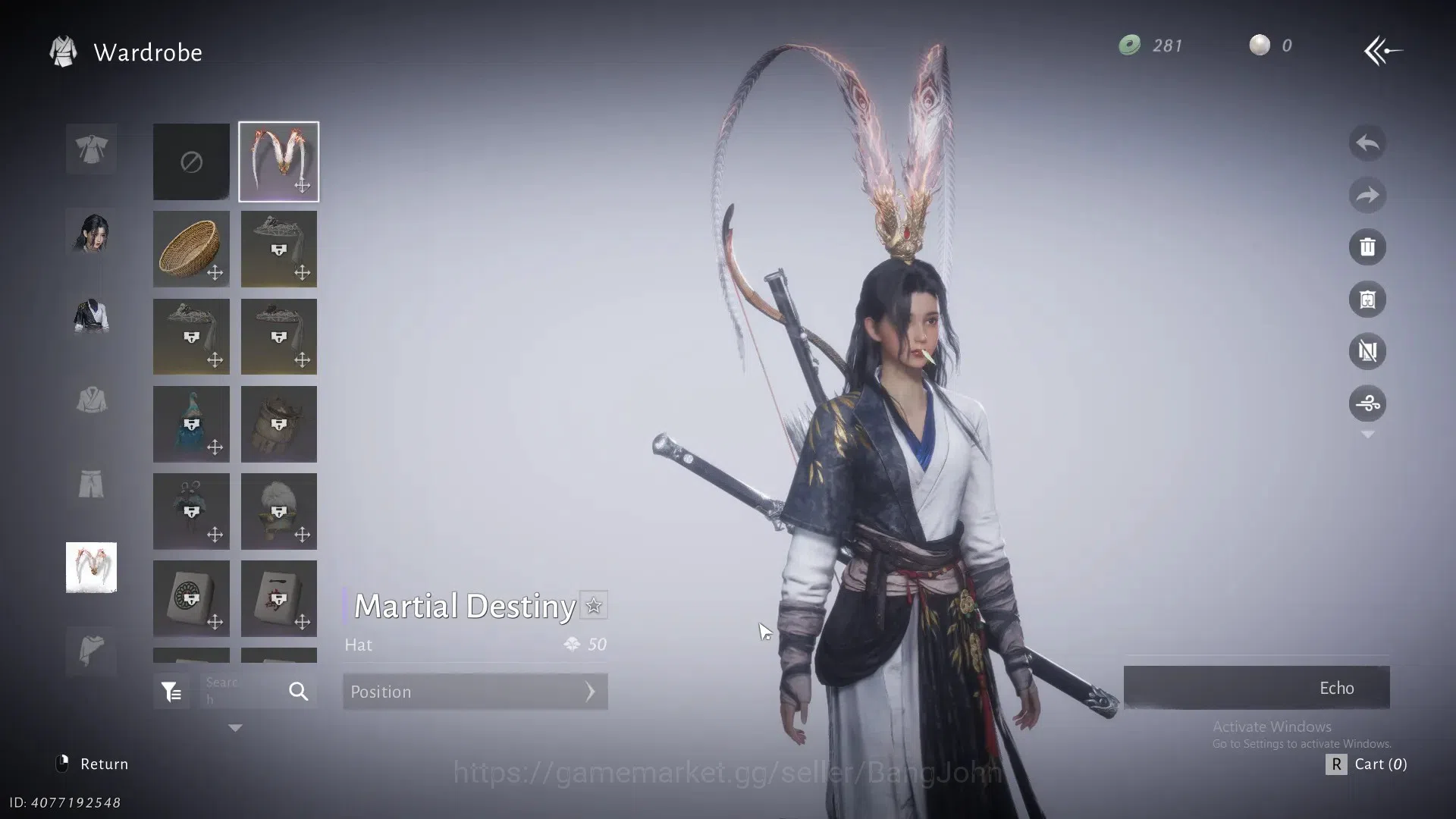 Where Winds Meet Accounts Server Time | Limit Martial Destiny Hat/Head Band image 1