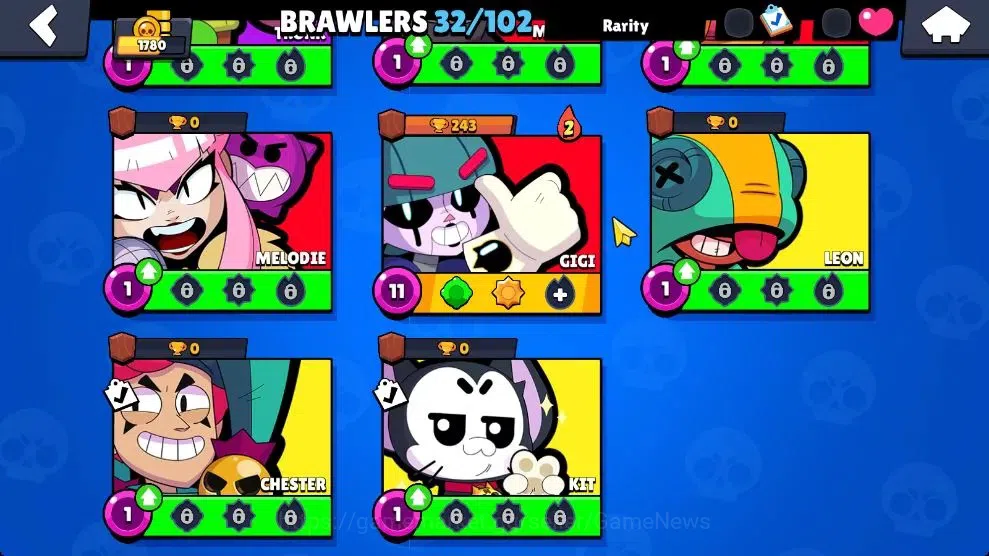 Brawl Stars Accounts 1780 Trophy|32 Brawlers 3 Max Lvl [Gigi,Colt,Rico] image 6