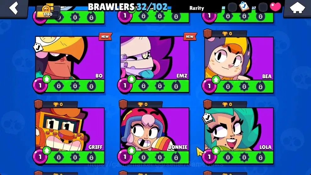 Brawl Stars Accounts 1780 Trophy|32 Brawlers 3 Max Lvl [Gigi,Colt,Rico] image 8