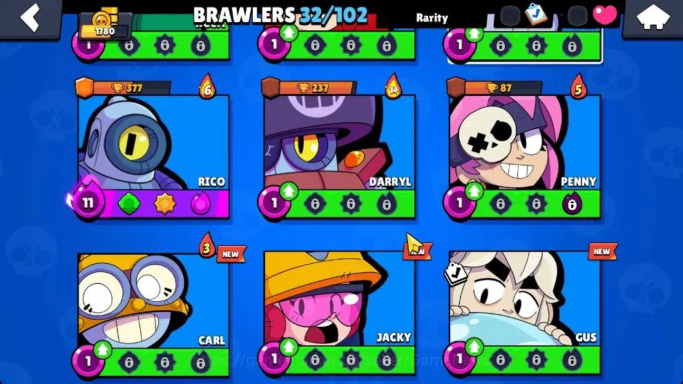 Brawl Stars Accounts 1780 Trophy|32 Brawlers 3 Max Lvl [Gigi,Colt,Rico] image 9