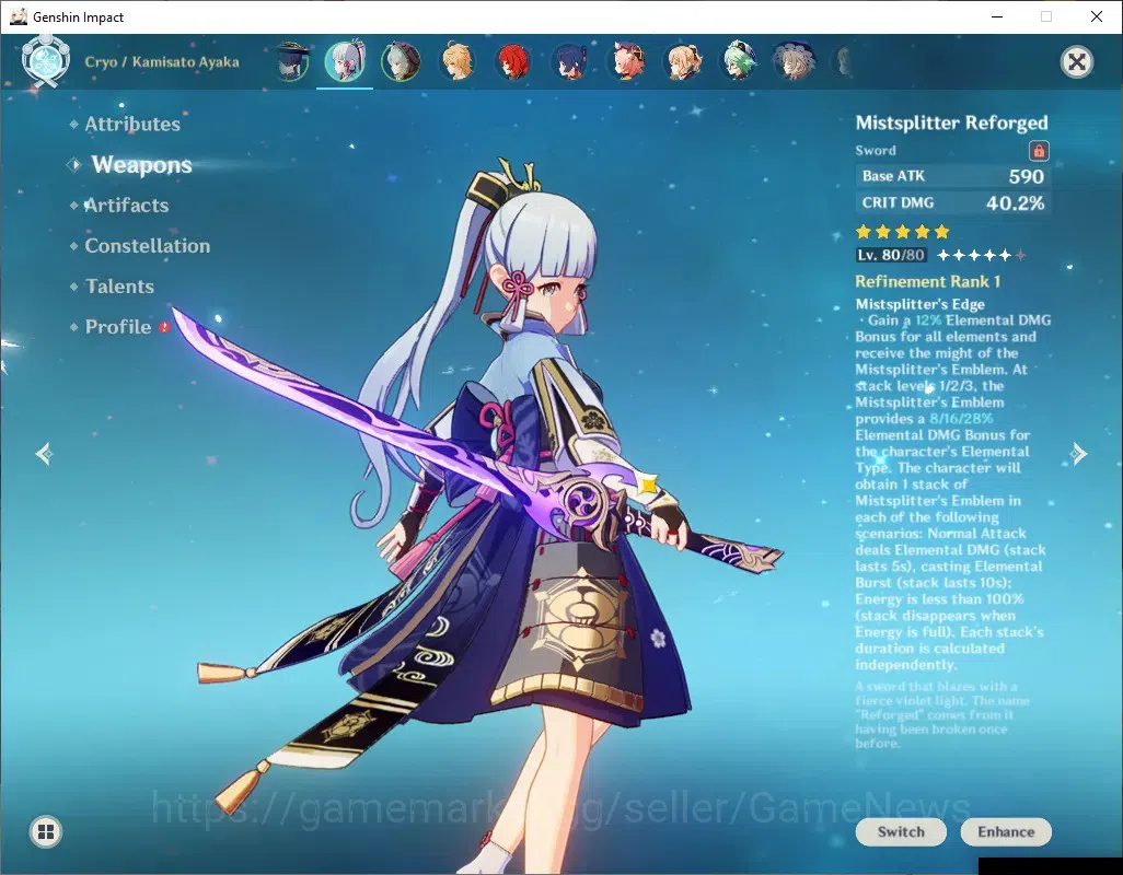 Genshin Impact Accounts ASIA|AR 52|3 Limited + 2 (*5Weapon)|Ayaka+Signatur image 3