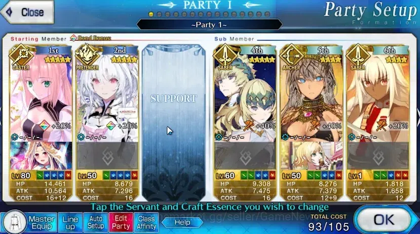 Fate-Grand Order Accounts NA Lv 104|Starter 2 Meta Support(Lady Avalon,Altri image 8
