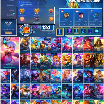 Mobile Legends: Bang Bang Collector #3845 124 Skins | Collector Natalia | Valentine Fa image 1