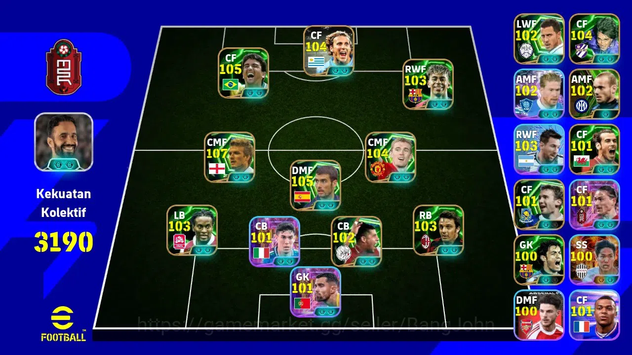eFootball Accounts Android|PW 3190|Forlan Epic,Lamine Yamal Epic,Beck image 7