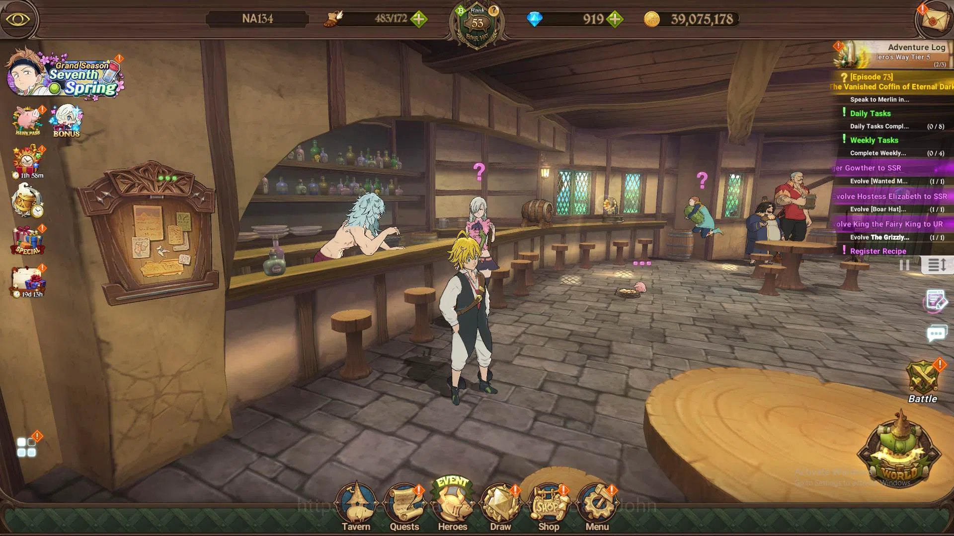The Seven Deadly Sins: Grand Cross Accounts GLOBAL|1.6m CC|DM 919|Collab Shinra,Sho3/6,Tamaki| image 1