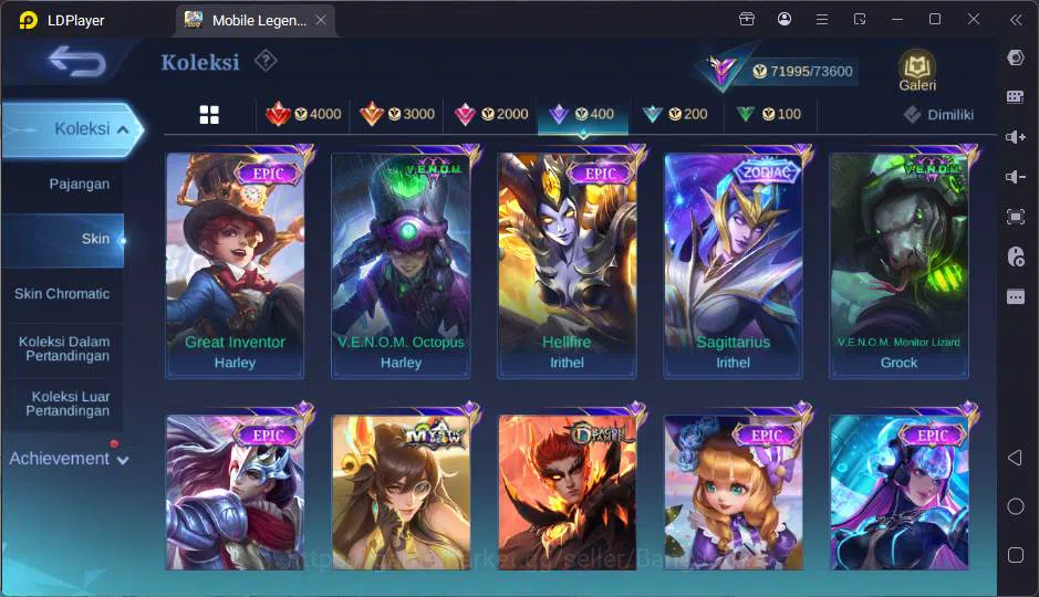 Mobile Legends: Bang Bang Accounts GLOBAL|Hero 130|Skin 297|Trf Roger,Prime Claude,Ko image 16
