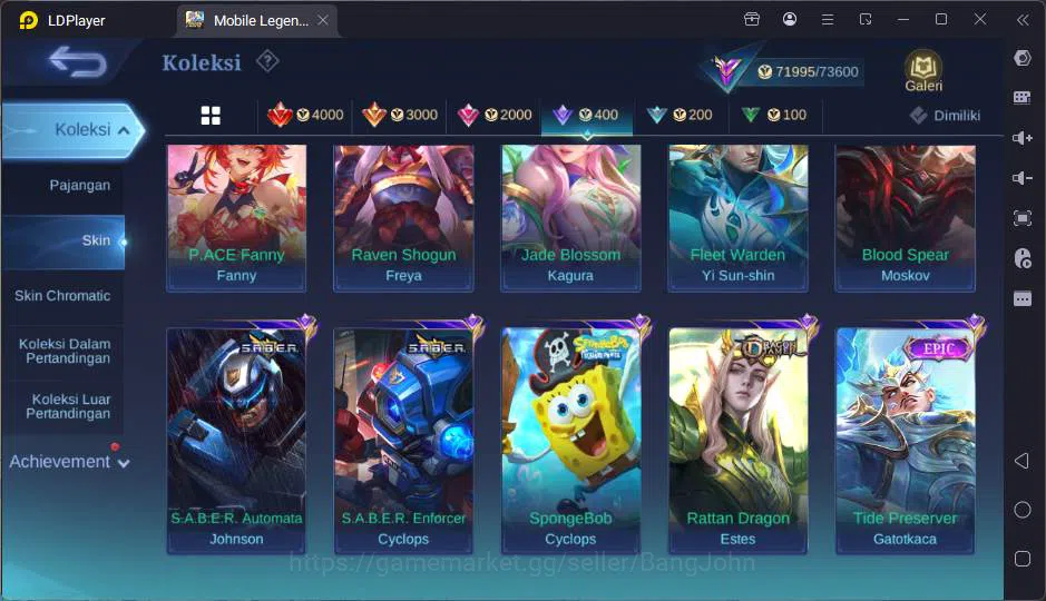 Mobile Legends: Bang Bang Accounts GLOBAL|Hero 130|Skin 297|Trf Roger,Prime Claude,Ko image 17