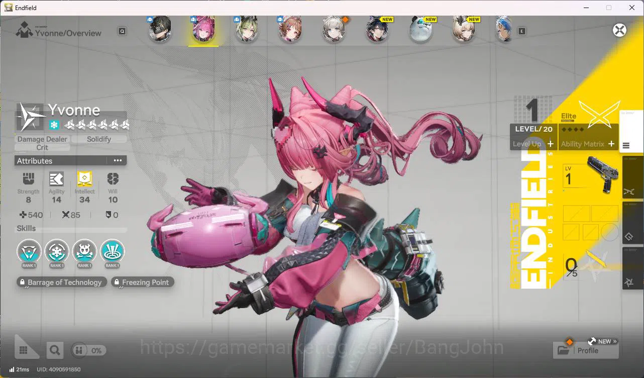 Arknights: Endfield Accounts ASIA | starter, Yvonne, lifeng, Ardelia, WP6s 2 | image 3